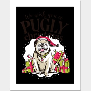 Weihnachts mops Posters and Art